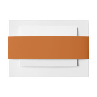 Solid raw sienna alloy orange invitation belly band