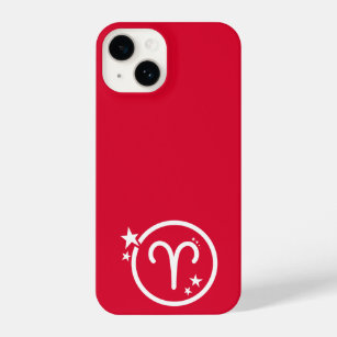 Solid Red Aries Zodiac Sign & Astrology Sign iPhone 14 Case