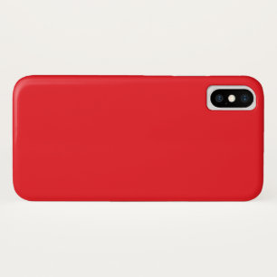 Solid Red Background iPhone X Case