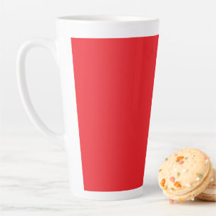 Solid Red Background Latte Mug