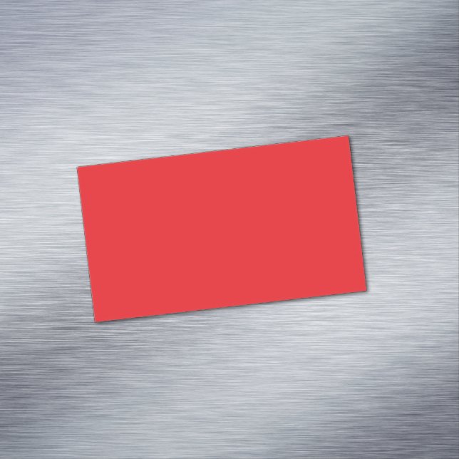Solid Red Background  Magnetic Business Card (In Situ)