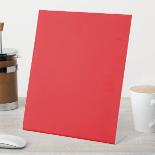 Solid Red Background Pedestal Sign