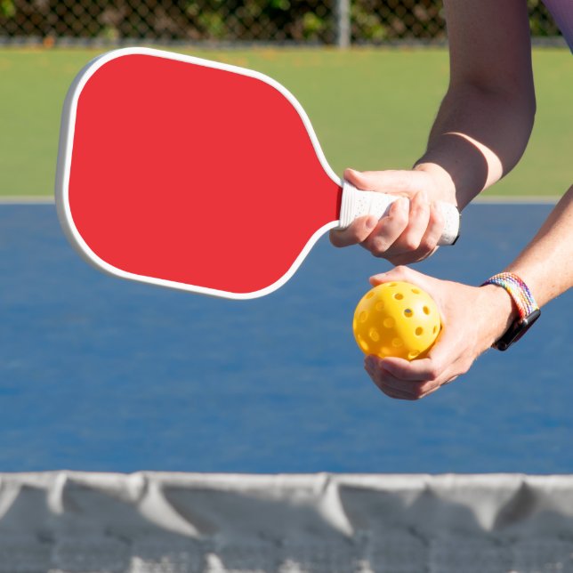 Solid Red Background  Pickleball Paddle (Insitu)