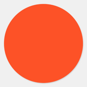 Solid Red Background Web Colour FF3300 Classic Round Sticker