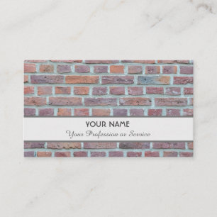 Solid red brickwall business card