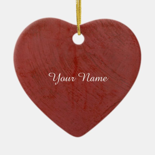 Solid Red Ceramic Ornament (Front)