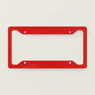 Solid Red Licence Plate Frame