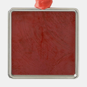 Solid Red Metal Tree Decoration