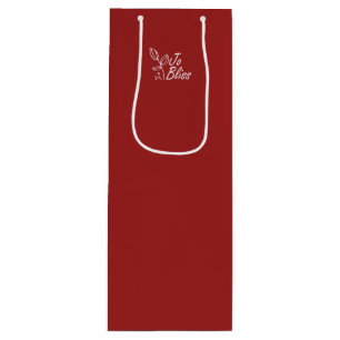 Solid Red Promotional Gift Bag with White Logo 