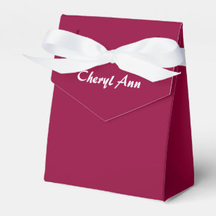 Solid Red Wine Favour Box