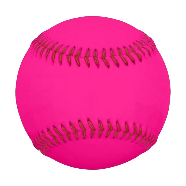 Solid rose deep pink baseball (Front)