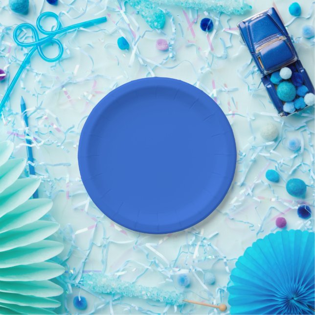 Solid Royal Blue All Occasion Paper Plate (Party)