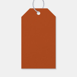 Solid rust brown gift tags