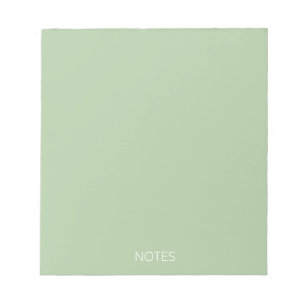 solid sage green natural minimalist notepad