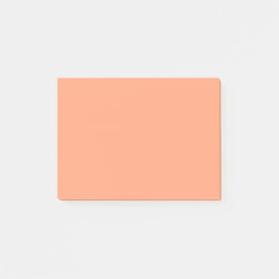 Solid Salmon Pink colour background customisable Post-it Notes