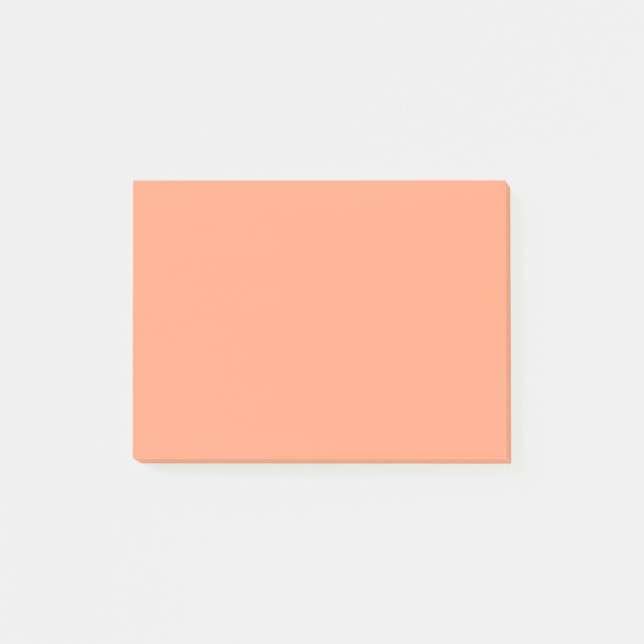 Solid Salmon Pink colour background customisable Post-it Notes (Front)