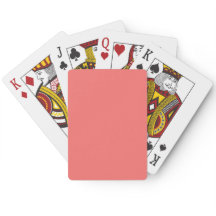 Solid Salmon Pink Playing Cards