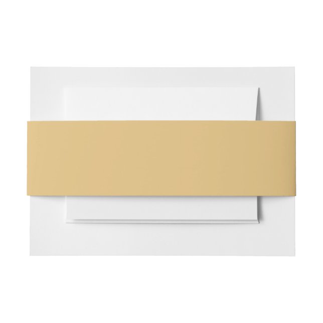 Solid sand brown invitation belly band (Front Example)