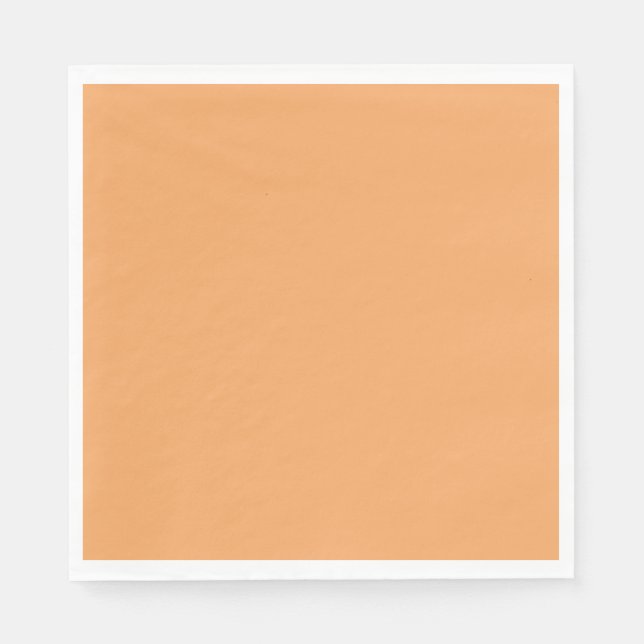 Solid sandy brown pale orange napkin (Front)