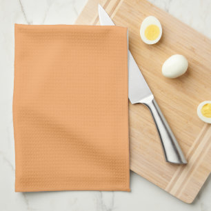 Solid sandy brown pale orange tea towel