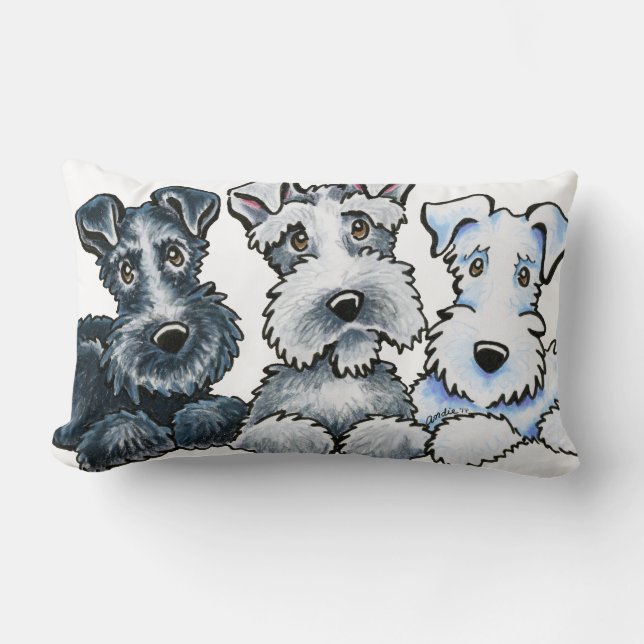 Solid Schnauzers Lumbar Cushion (Front)