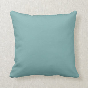 Solid Sea Glass Blue Green Pop of Colour Cushion