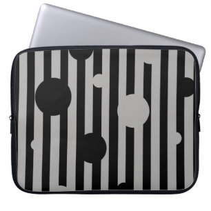 Solid Silver Circles Laptop Sleeve