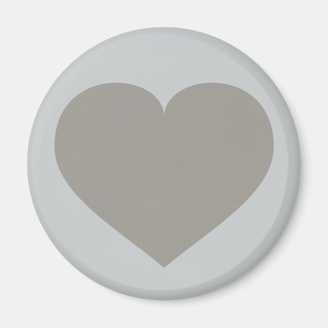 Solid silver heart magnet (Front)