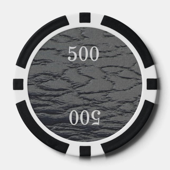 Solid Slate Grey Poker Chips (Front)