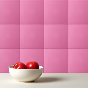 Solid soft barbie pink ceramic tile