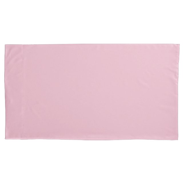 Solid Soft Blush Pink Pillowcase (Front-Left)
