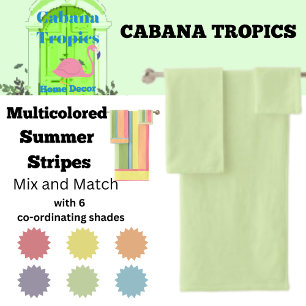 Solid Soft Celery Green Bath Towel Set