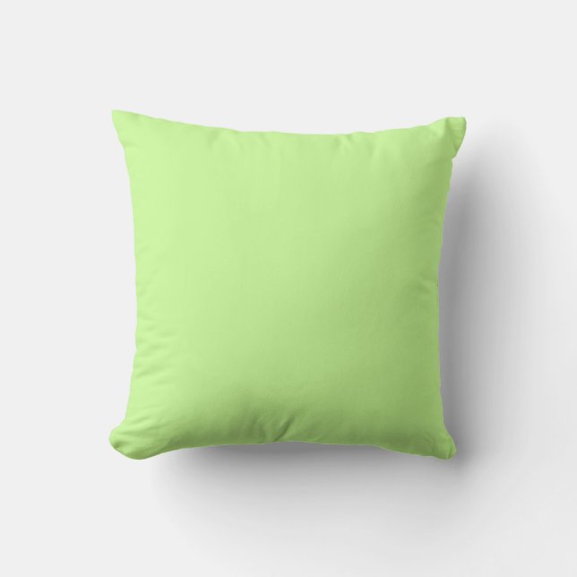 solid soft light apple green green pillow (Front)