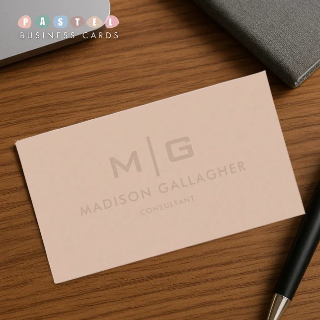 Solid Soft Light Paste Peach Beige Pink Colour Business Card (Solid Soft Light Paste Peach Beige Pink Color Business Card
)