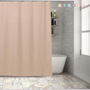 Solid Soft Light Paste Peach Beige Pink Colour Shower Curtain