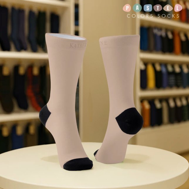 Solid Soft Light Paste Peach Beige Pink Colour Socks (Solid Soft Light Paste Peach Beige Pink Color Socks
)