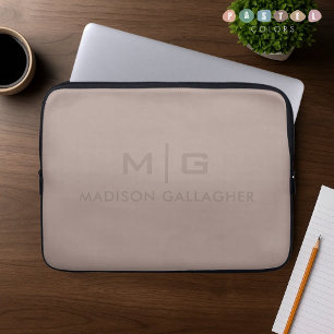Solid Soft Light Paste Pinkish Purple Brown Colour Laptop Sleeve
