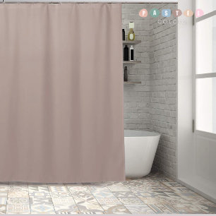 Solid Soft Light Paste Pinkish Purple Brown Colour Shower Curtain