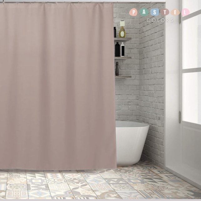 Solid Soft Light Paste Pinkish Purple Brown Colour Shower Curtain (Solid Soft Light Paste Pinkish Purple Brown Color Shower Curtain
)