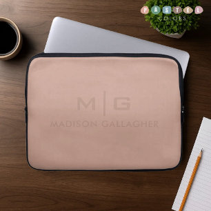 Solid Soft Light Paste Terracotta Pink Red Colour Laptop Sleeve