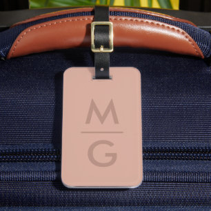 Solid Soft Light Paste Terracotta Pink Red Colour Luggage Tag