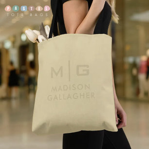 Solid Soft Light Pastel Banana Cream Yellow Colour Tote Bag