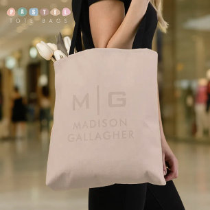 Solid Soft Light Pastel Ivory Beige Yellow Colour Tote Bag