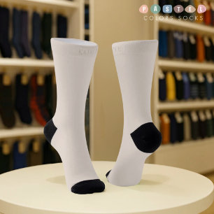Solid Soft Light Pastel Ivory Cream Beige Colour Socks