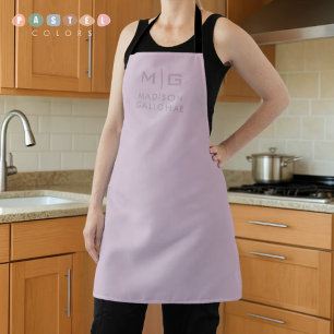 Solid Soft Light Pastel Lavender Purple Color Apron