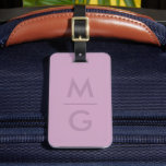 Solid Soft Light Pastel Lavender Purple Color Luggage Tag<br><div class="desc">Travel smarter and in style with this premium luggage tag, designed to keep your bags secure, identifiable, and elegant wherever you go. Made from durable, waterproof materials, it stands up to every journey — from quick weekend getaways to long international flights. This personalized luggage tag features a custom name and...</div>