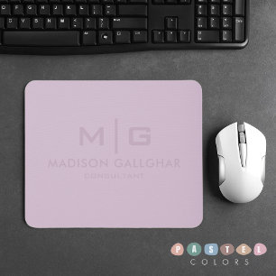 Solid Soft Light Pastel Lavender Purple Color Mouse Pad