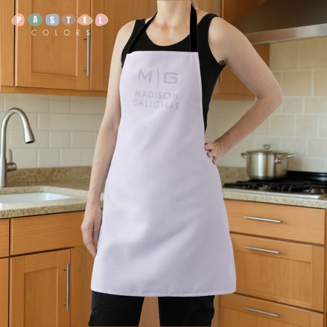 Solid Soft Light Pastel Lavender Purple Colour Apron (Solid Soft Light Pastel Lavender Purple Color Apron
)