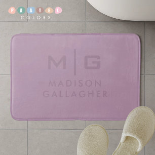 Solid Soft Light Pastel Lavender Purple Colour Bath Mat