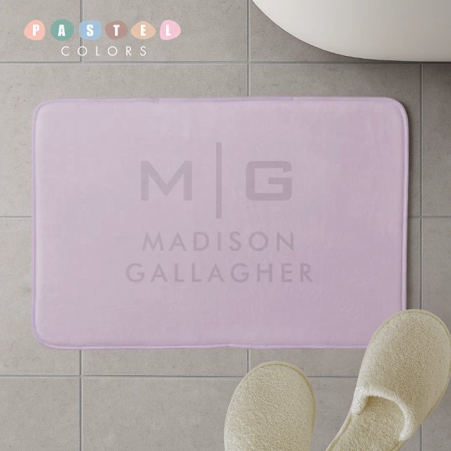 Solid Soft Light Pastel Lavender Purple Colour  Bath Mat (Solid Soft Light Pastel Lavender Purple Color Bath Mat
)